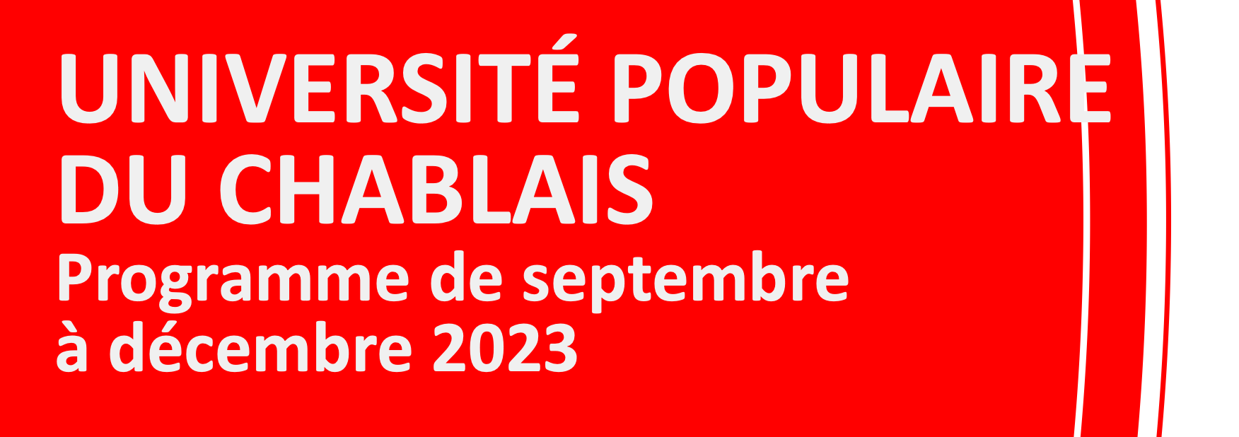Université Populaire du Chablais - programme automne 2023