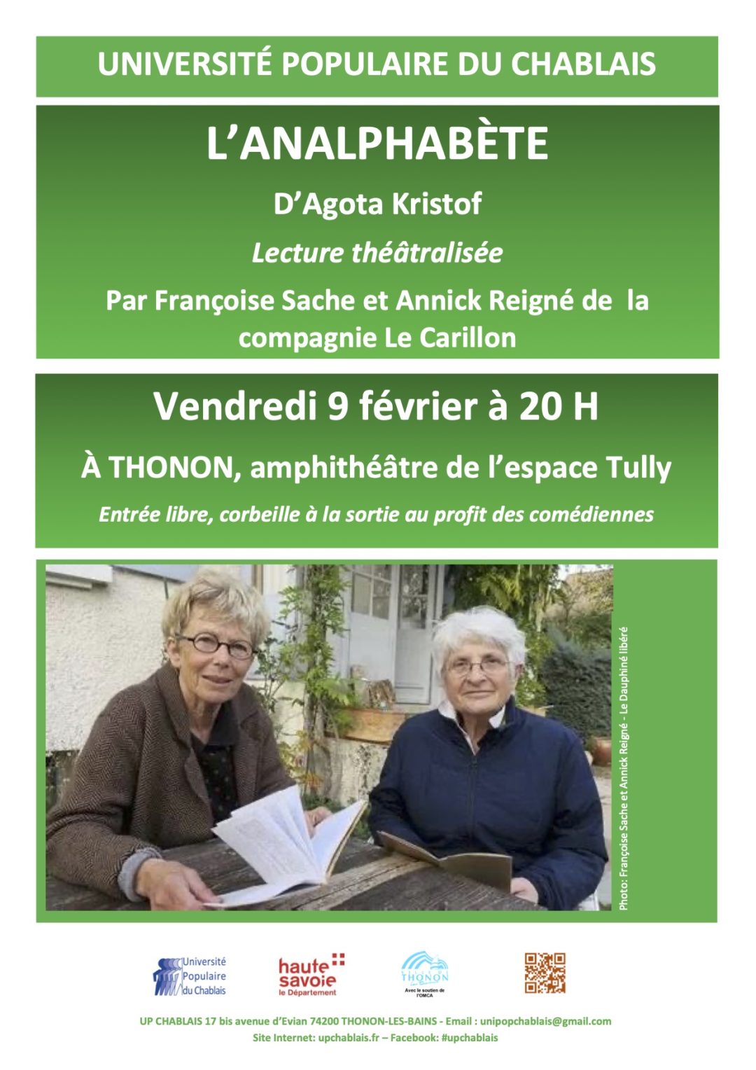 Université Populaire du Chablais - L'analphabète