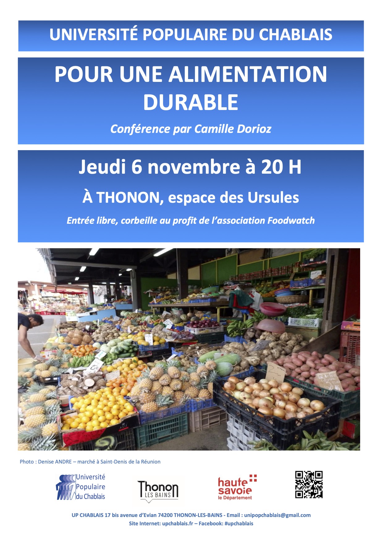Affichette pour une alimentation durable V1 Université populaire du Chablais - Camille Dorioz
