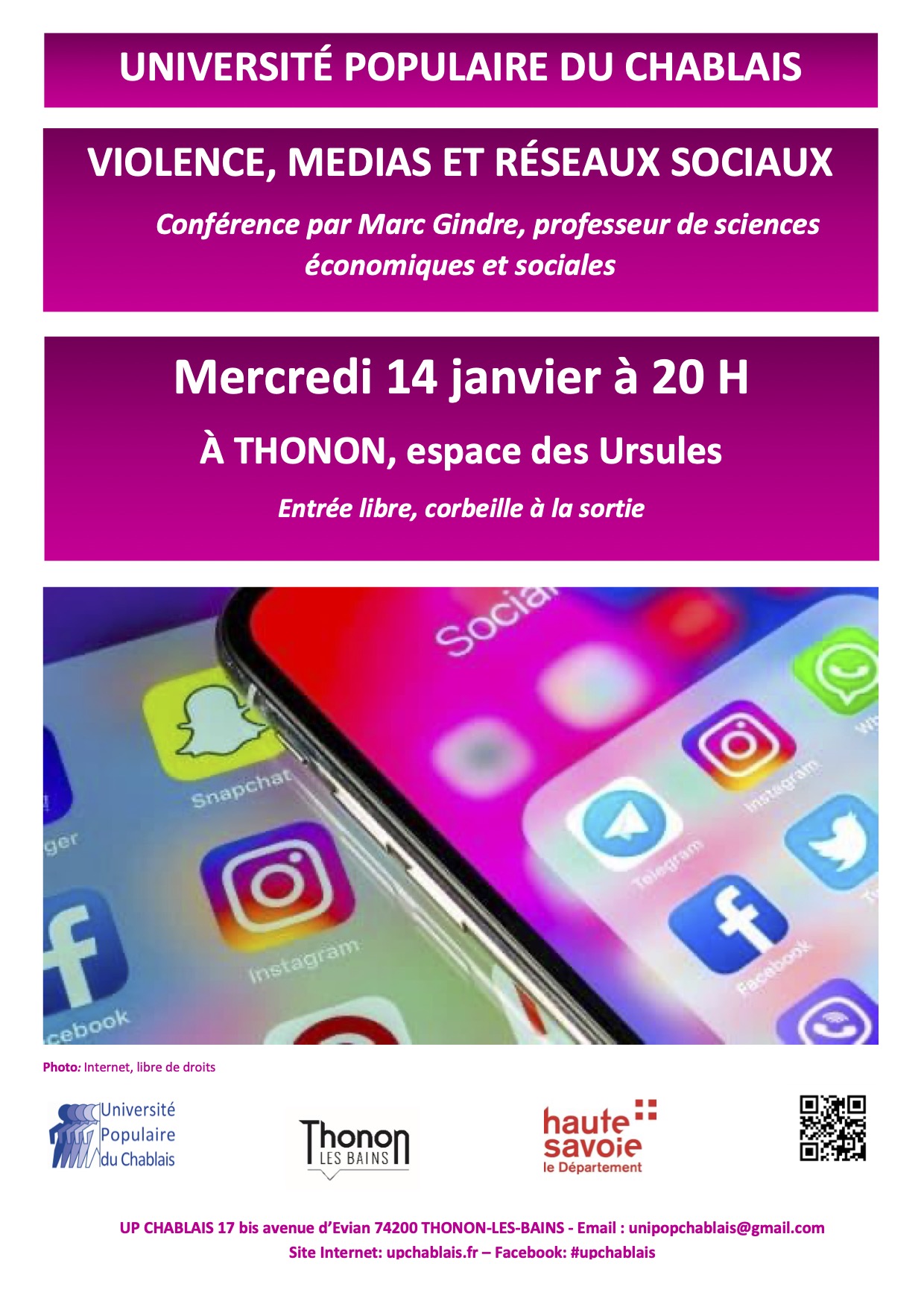 Université Populaire du Chablais - Marc Gindre