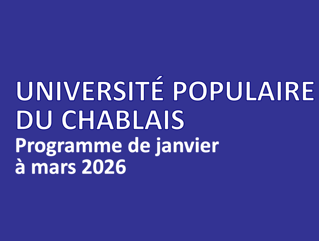 Universite Populaire du Chablais - Hiver 2026